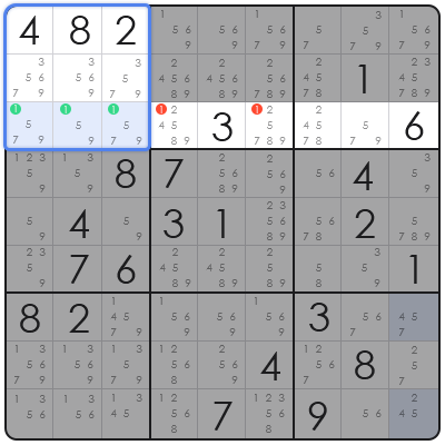 sudoku candidate identification